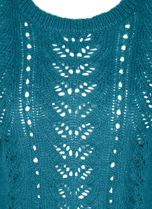 Strikkegenser med feminint mønster, Blue Coral, Packshot image number 2