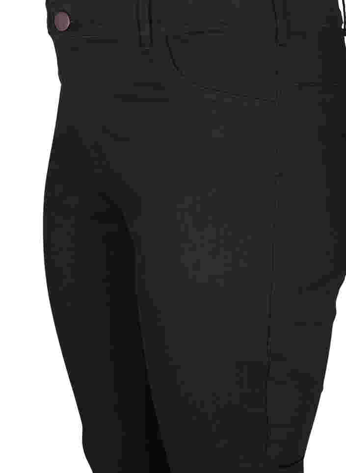 Ekstra slim Nille jeans med høyt liv, Black, Packshot image number 2