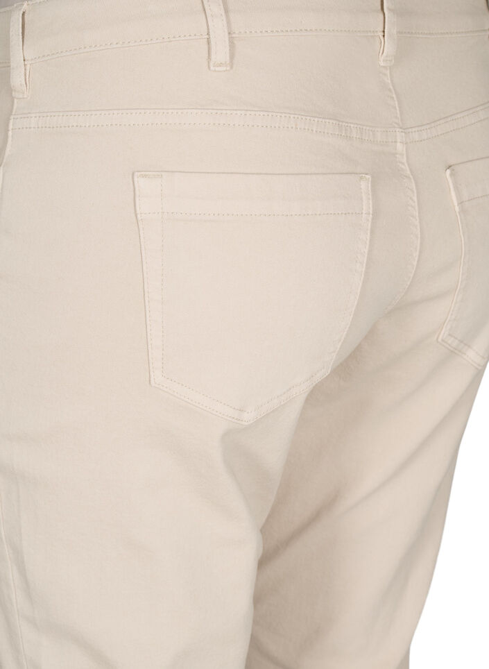Slim fit Emily-jeans med regular waist, Beige, Packshot image number 3