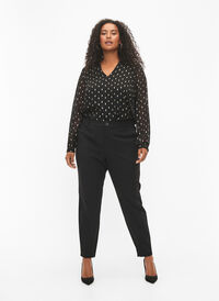 Bukser med glidelås ved ankelen, Black, Model