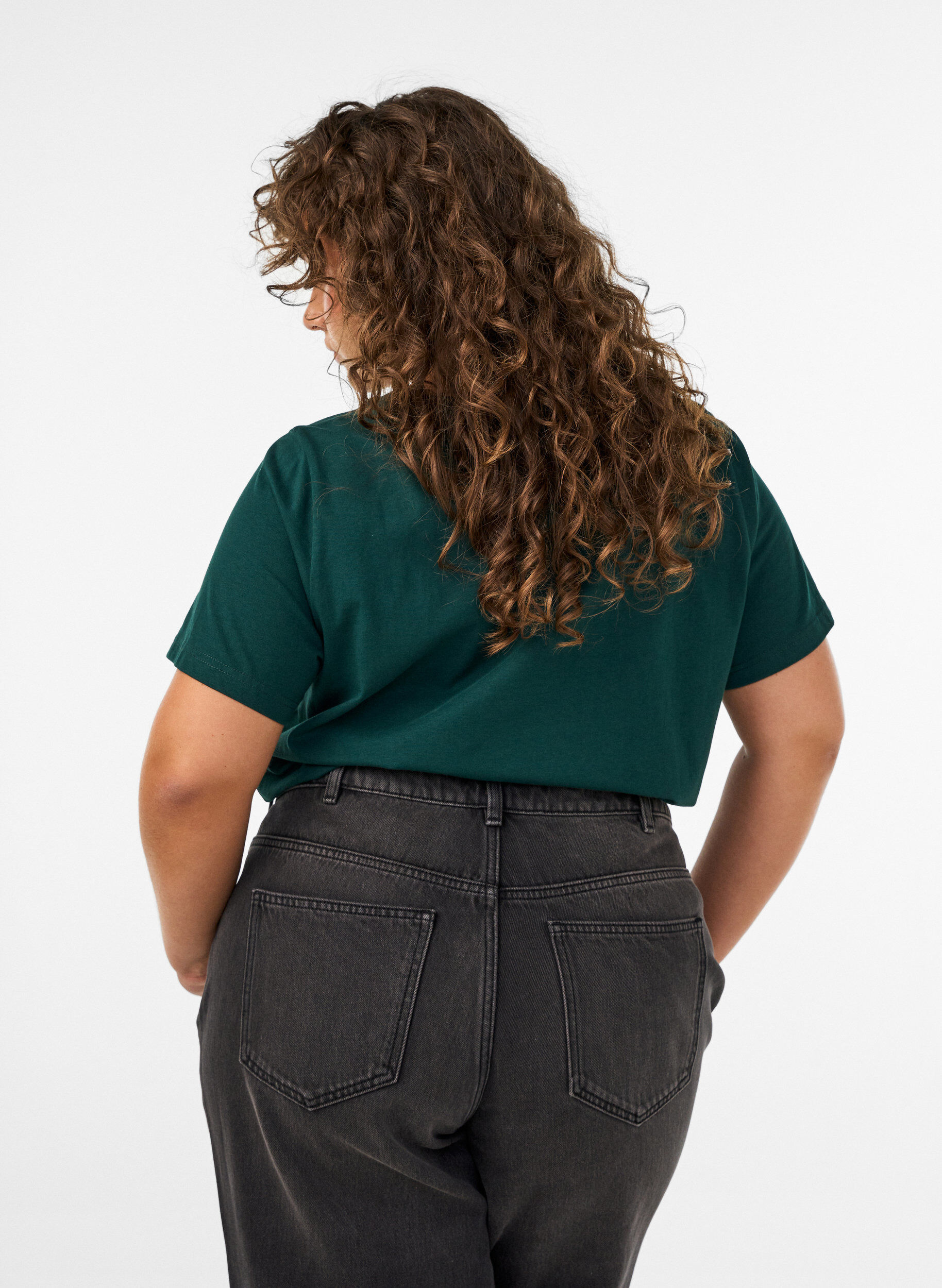 ZizziJule-T-skjorte i &oslash;kologisk bomull, Gr&oslash;nn, Model image number 2