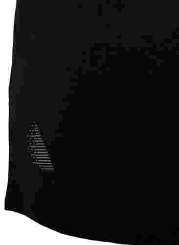 Trenings T-skjorte i viskose med rund hals, Black, Packshot image number 3