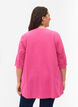 FLASH - Bluse i bomull med halvlange ermer, Raspberry Rose, Model image number 1