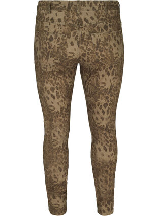 Amy jeans med print, Green Leopard, Packshot image number 1