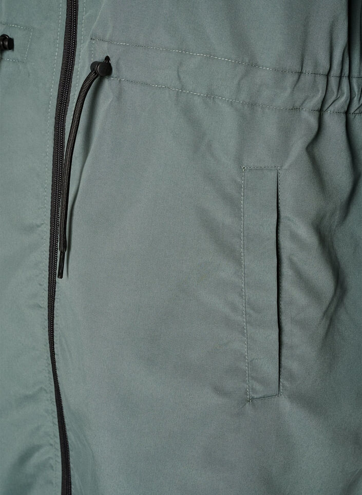 Lett parkas med hette, Gr&oslash;nn, Packshot image number 3