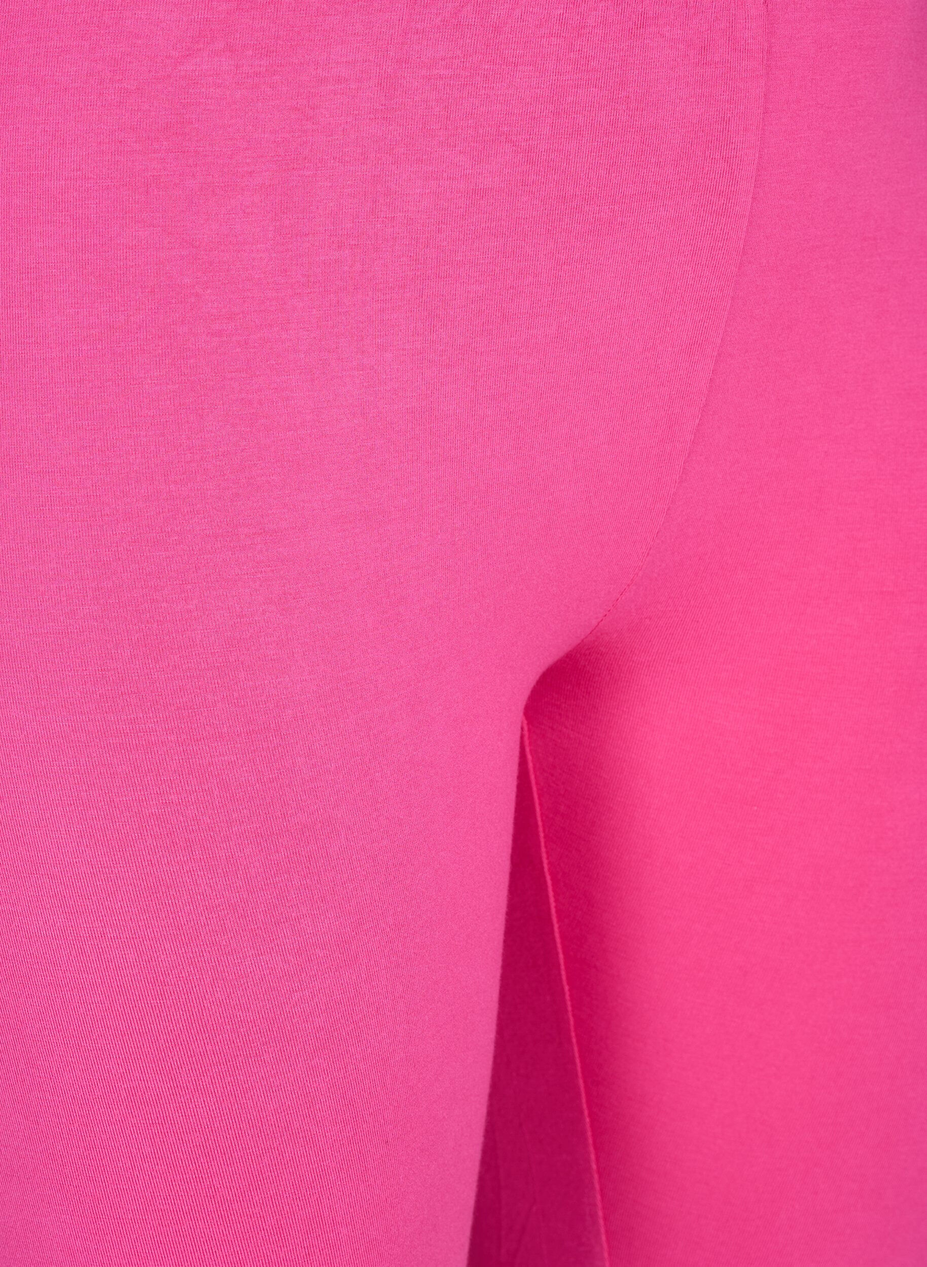 ZizziEnsfargede standard sykkelshorts, Rosa, Packshot image number 2