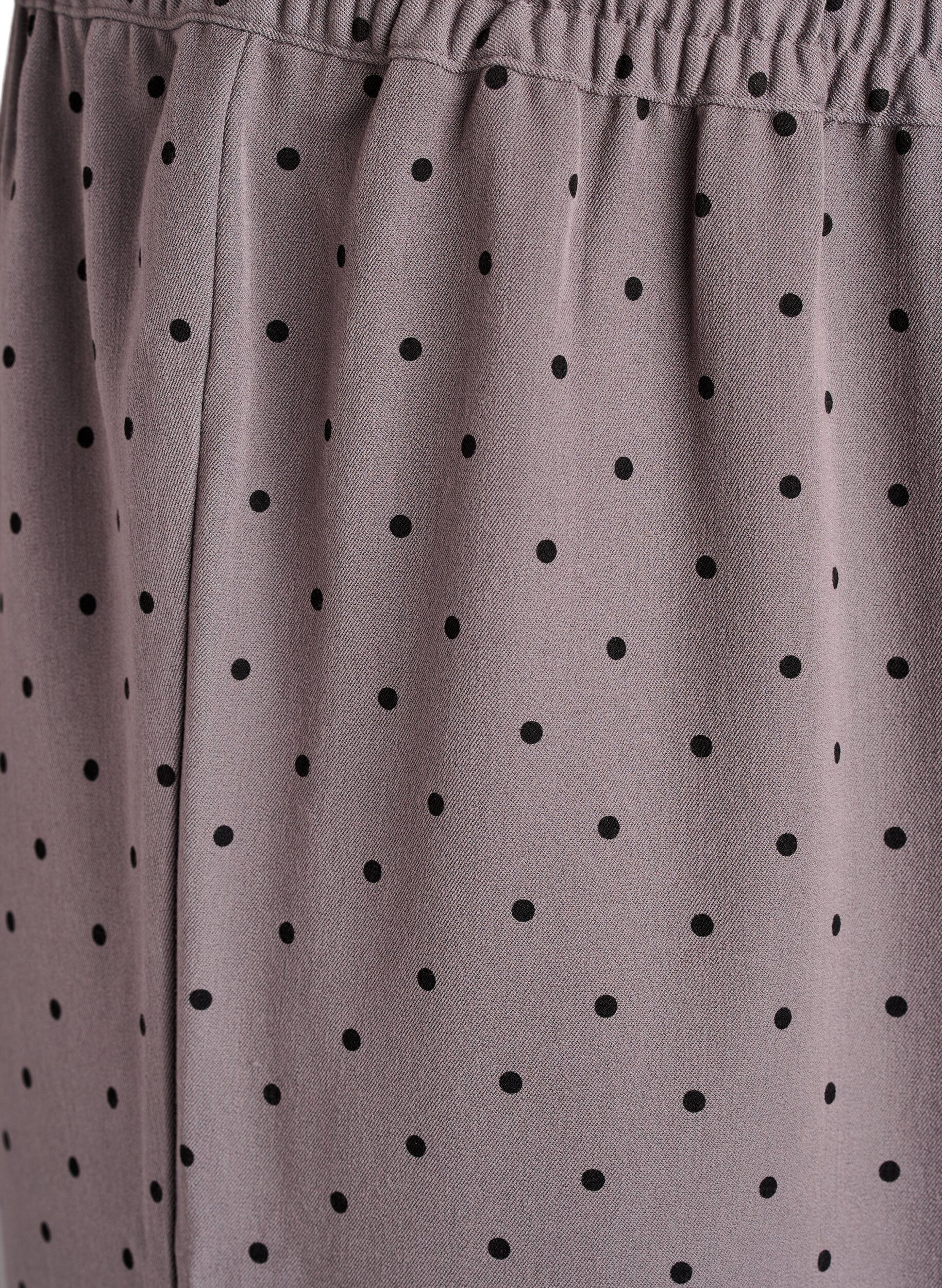 Zizzi Bukser med vide ben og h&oslash;y midje, Gr&aring;, Packshot image number 2