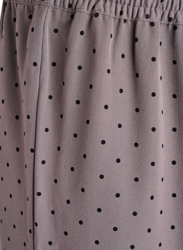 Bukser med vide ben og høy midje, Grå, Packshot image number 2