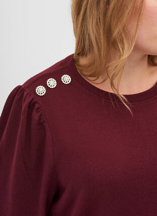 Langermet bluse med skulderdetaljer, Port Royal, Model image number 2