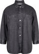 Løstsittende denimjakke med knapper, Grey Denim, Packshot image number 0