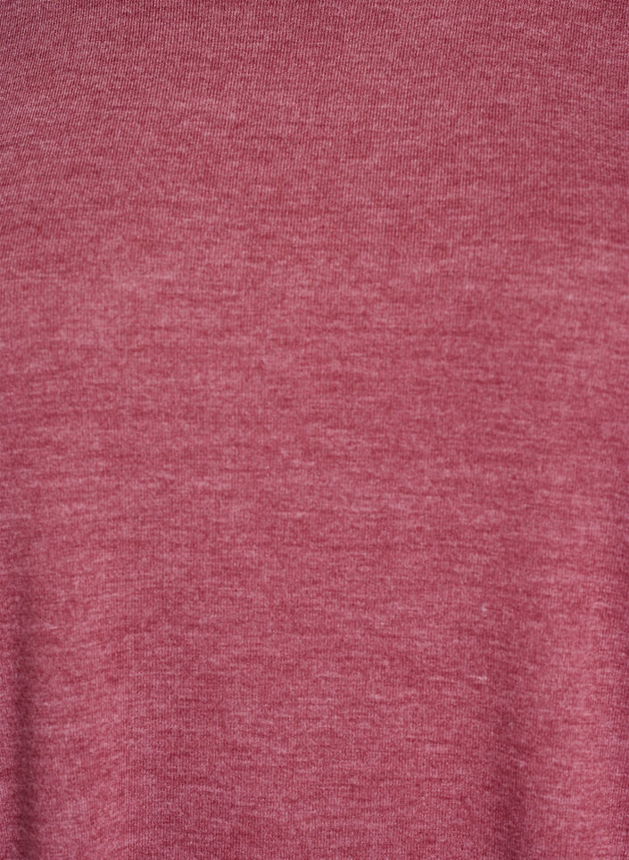 Jersey bluse med 3/4 ermer, Rosa, Packshot image number 2