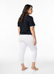 Basisleggings i viskose med 3/4-lengde, Hvit, Model image number 2