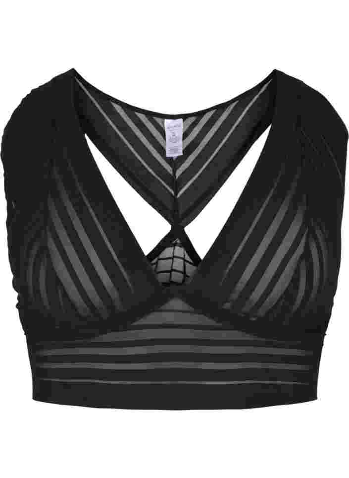 BH i stripete mesh, Black, Packshot image number 0