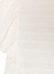 Bluse med smockstruktur og volangermer, Vanilje, Packshot image number 2