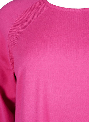 Strikket bluse med Raglan-ermer, Raspberry Rose Mel., Packshot image number 2