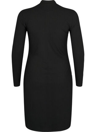 Tettsittende kjole med cut-out detaljer, Black, Packshot image number 1