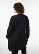 Lang strikkecardigan i viskoseblanding, Svart, Model image number 2