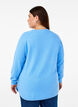 Langstrikket bluse med knappdetalj på siden, Della R. Blue Mel., Model image number 1