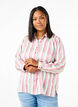 Stripete satengskjorte med krage, Rose Stripe, Model image number 0