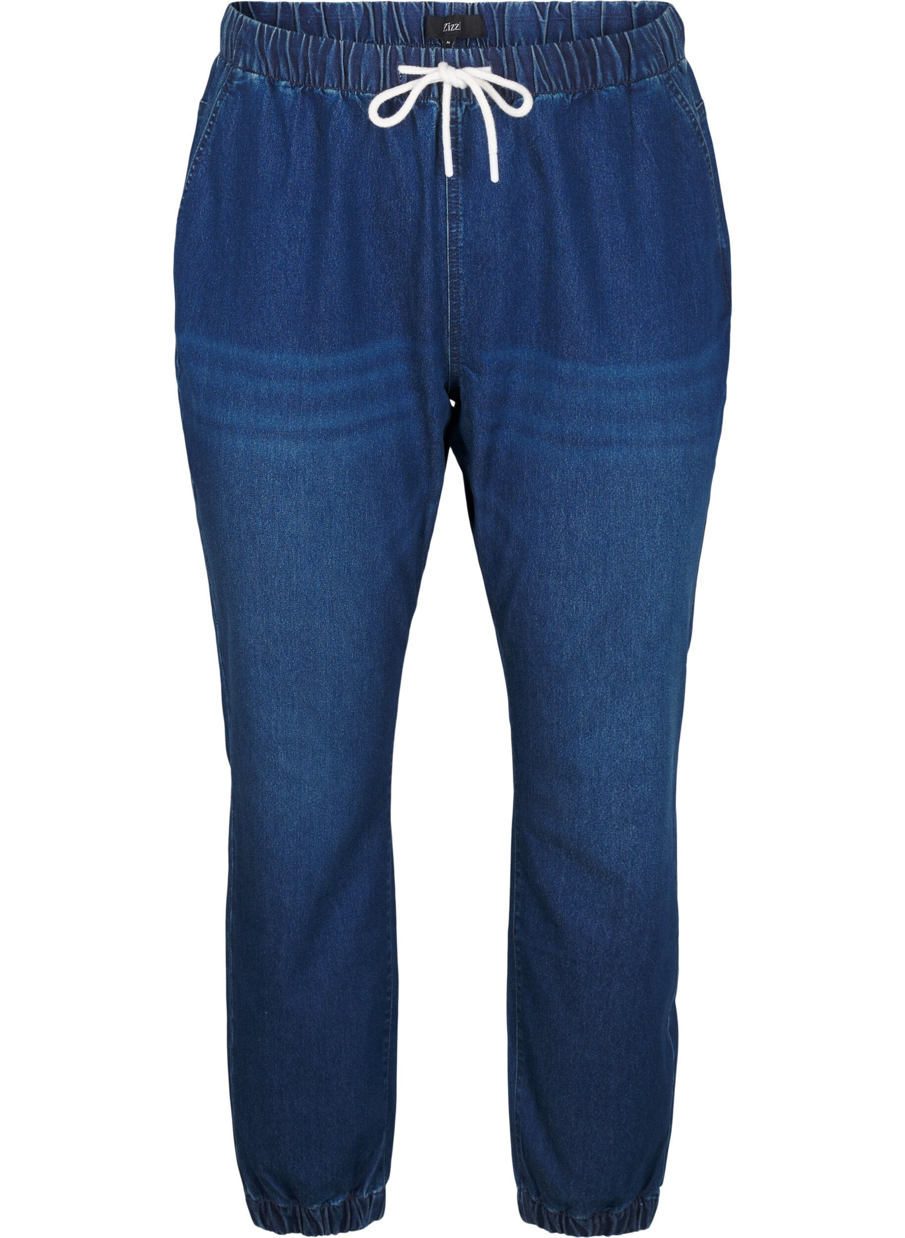 Joggebukse i denim med lommer