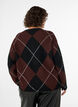 Cardigan med argyle-m&oslash;nster, Svart, Model image number 2
