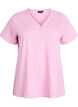 T-skjorte med knappdetalj, Rosa, Packshot image number 0