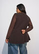 Tett sittende meshbluse med lange ermer, Brun, Model image number 2