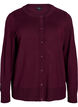 Strikkecardigan med rund hals og knapper, R&oslash;d, Packshot image number 0