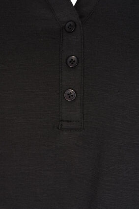 Bluse med 3/4 ermer, Black, Packshot image number 2