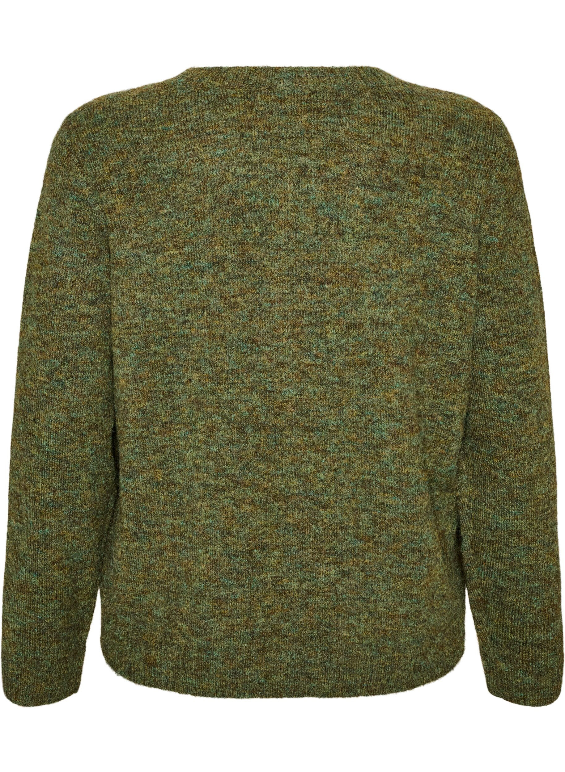 ZizziLoose fit genser med rund hals, Gr&oslash;nn, Packshot image number 1