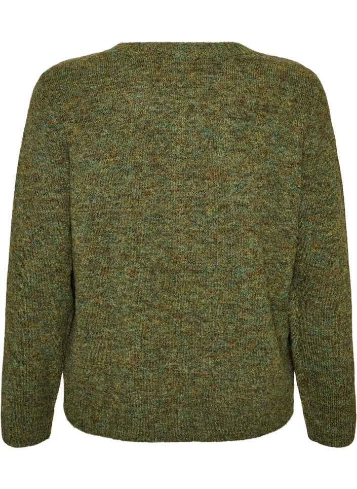 Loose fit genser med rund hals, Gr&oslash;nn, Packshot image number 1