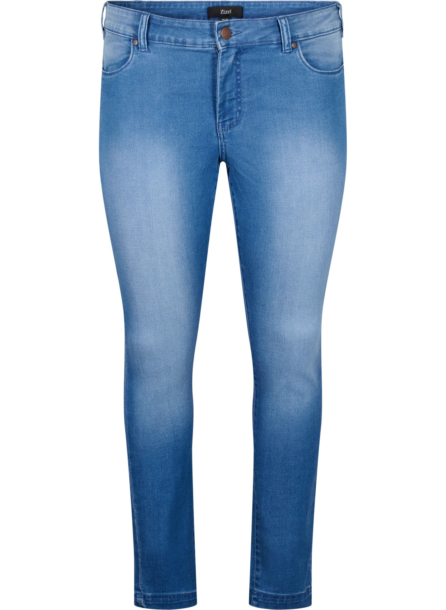 Zizzi Viona jeans med normal midje, Bl&aring;, Packshot image number 0