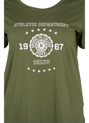 T-skjorte i bomull med trykk, Ivy Green ATHLETIC, Packshot image number 2
