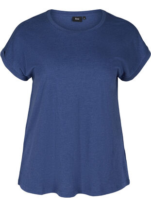 T-skjorte i bomullsmiks, Twilight Blue Mel., Packshot image number 0