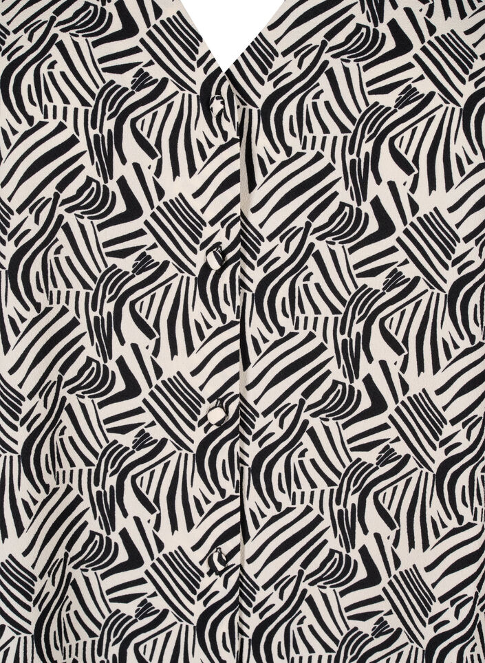Skjortebluse med v-hals og trykk, Birch Graphic, Packshot image number 2