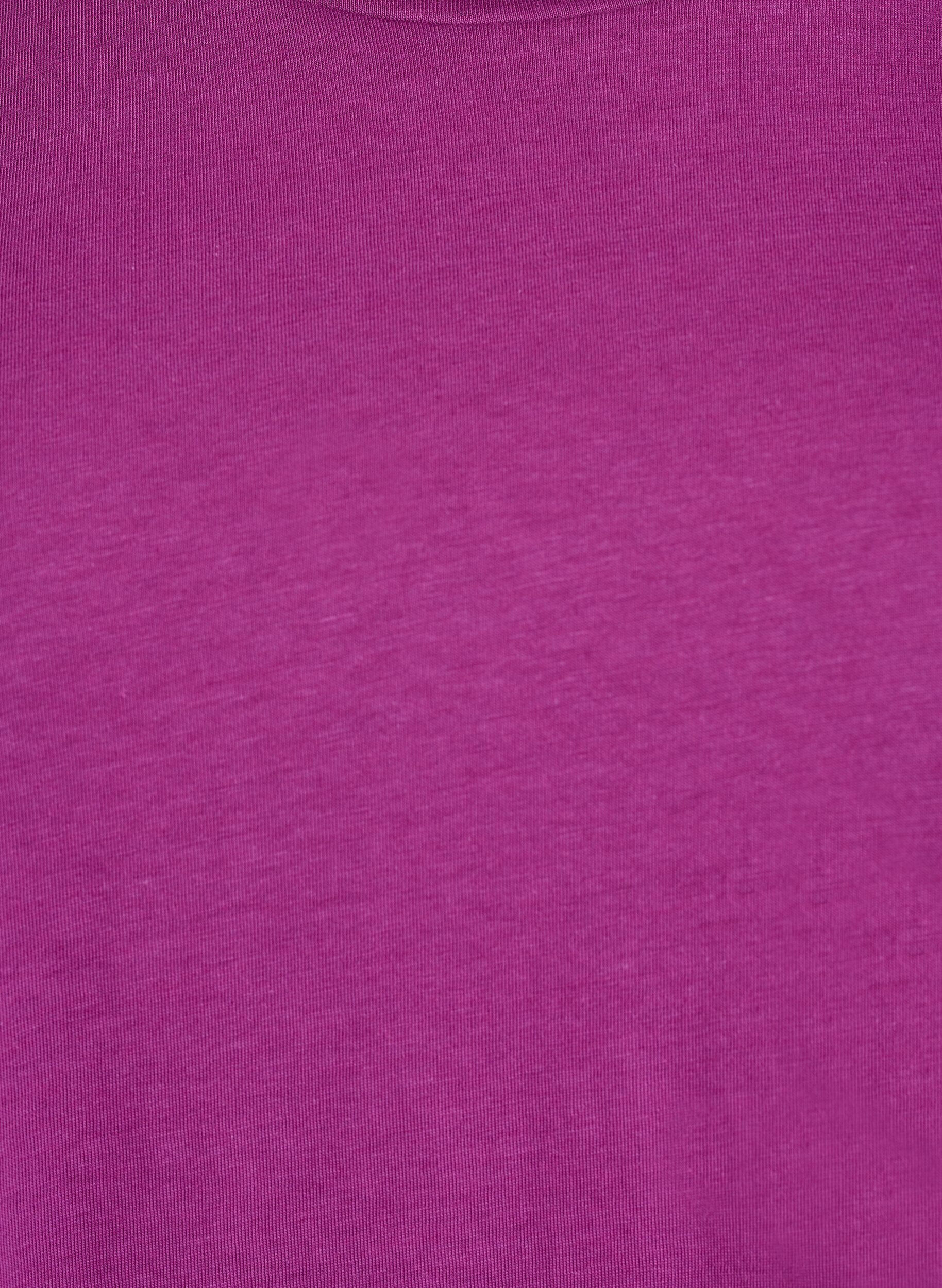 ZizziKortermet t-skjorte i en bomullsblanding, Lilla, Packshot image number 2