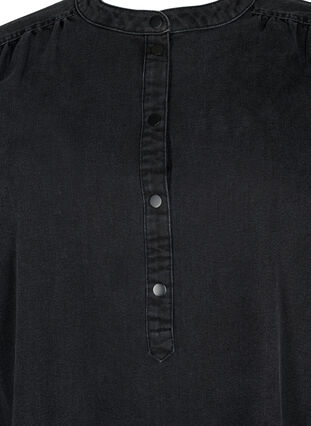 Denimkjole med lange ermer, Grey Denim, Packshot image number 2