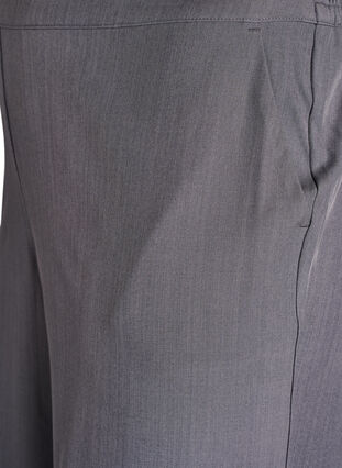 Zizzi Høytlivete dressbukser med vide ben, Grå, Packshot image number 2