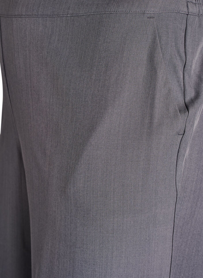 Høytlivete dressbukser med vide ben, Grå, Packshot image number 2