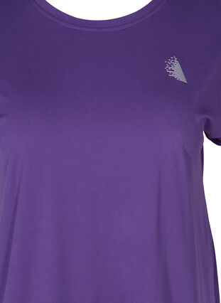 Ensfarget T-skjorte til trening, Heliotrope, Packshot image number 2