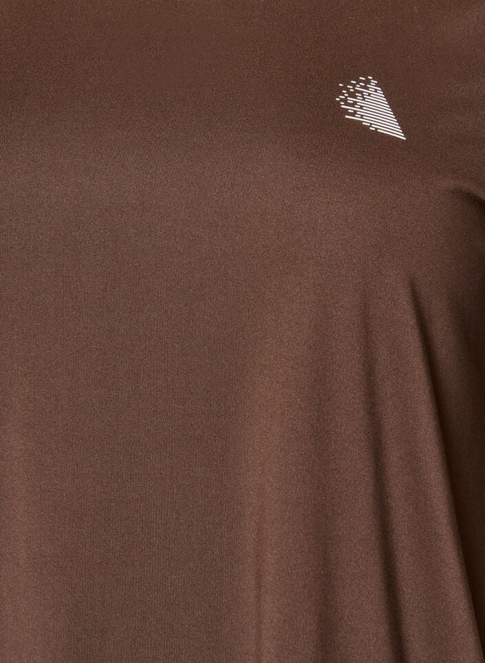 Treningsgenser med 3/4-ermer, Brun, Packshot image number 2