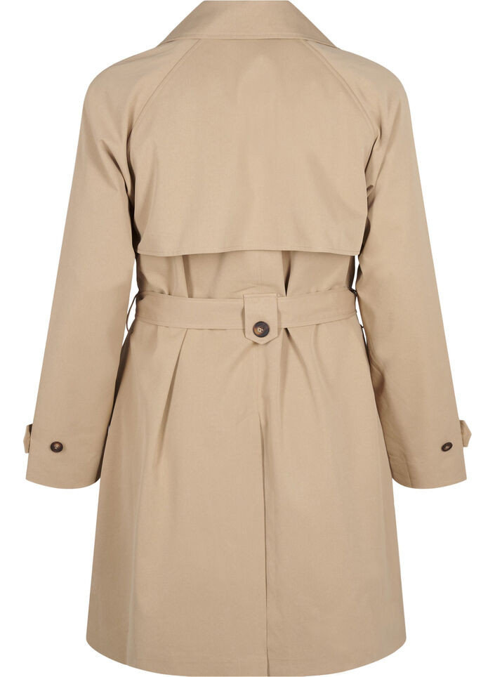Midilang trenchcoat med belte, Incense, Packshot