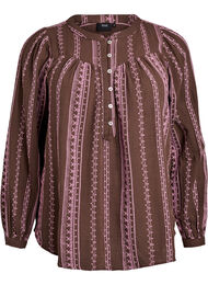 Bluse med brodert mønster, C. Martini/Beg. Pink