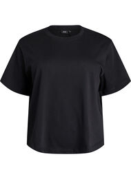 Boxy bomulls T-skjorte, Svart