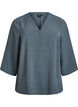 Bluse med 3/4 ermer, Gr&oslash;nn, Packshot image number 0