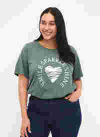 FLASH - T-skjorte med motiv, Balsam Green, Model