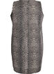 Kort ermeløs denimkjole med leopardmønster, Brun, Packshot image number 1