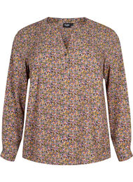 FLASH - Langermet bluse med mønster, Multi Ditsy