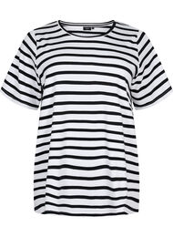 Stripete T-skjorte i bomull, Black Stripes