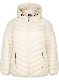 Lettvektsjakke med hette, Beige